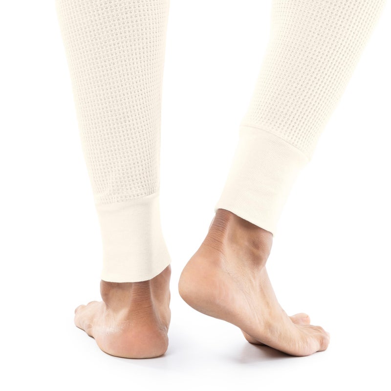 Indera Men's Traditional Waffle Thermal Long Johns Underwear, Natural, Large Tall - Image 3